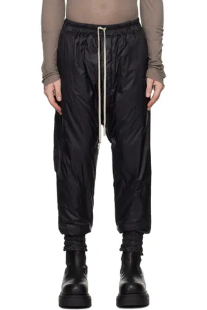 Rick Owens Black Porterville Drawstring Cuffed Sweatpants
