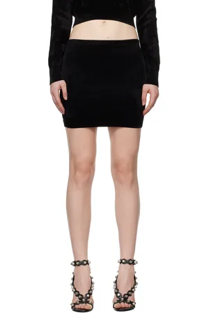 Alexander Wang Black Logo Embossed Miniskirt