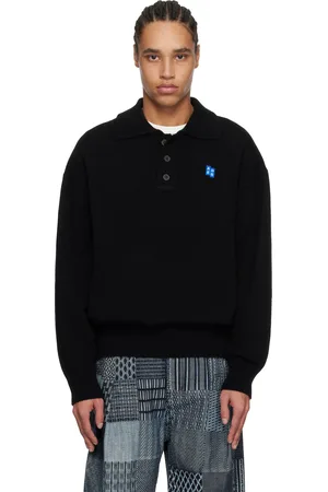 Ader Error Black Significant TRS Tag Knit 02 Polo