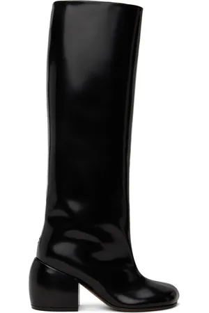DRIES VAN NOTEN Black Polished Tall Boots
