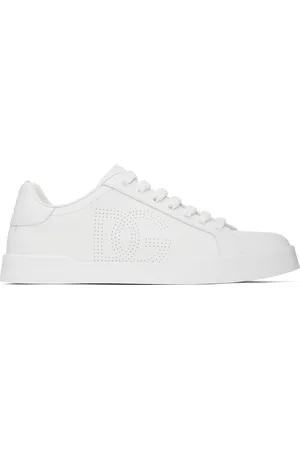 Dolce & Gabbana White Nappa Strobel Portofino Light Sneakers