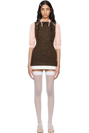 Shushu/Tong Brown Slim-Fit Dress