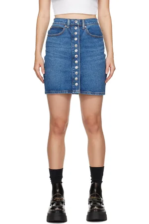 Alexander Wang Blue High Waist Denim Miniskirt