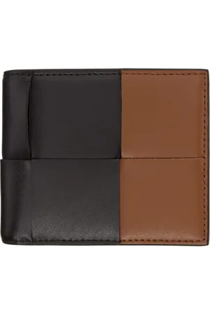 Bottega Veneta Black & Brown Cassette Bi-Fold Wallet