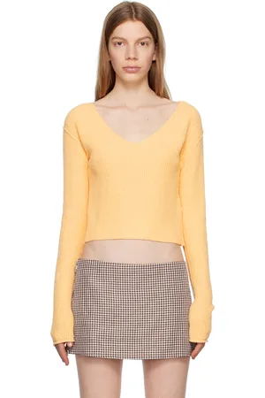 Acne Studios Orange V-Neck Sweater