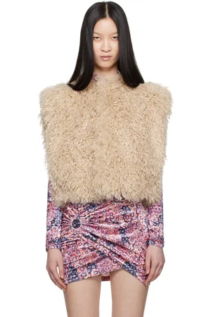 Isabel Marant Off-White Florana Faux-Fur Vest