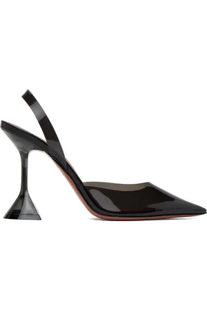Amina Muaddi Holli Glass Slingback Heels