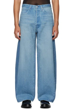 stein Blue Deformation Wide Jeans