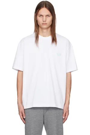 Solid White Round Logo T-Shirt