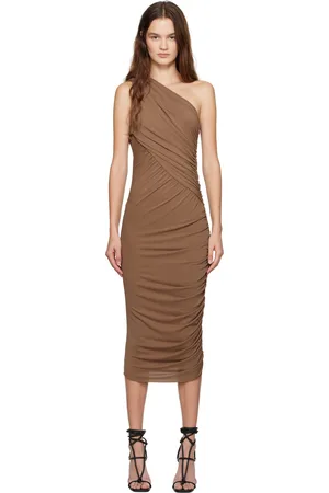 Rick Owens Tan Porterville Amira Midi Dress