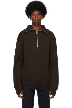 Courrèges Brown Trucker Wool Sweater