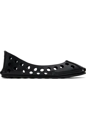 Alaïa Black Perfo Calfskin Ballerina Flats