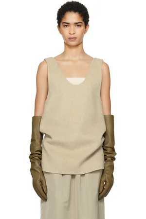 Carven Beige Vest Tank Top