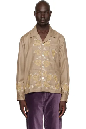BODE Taupe Sweet Pine Shirt