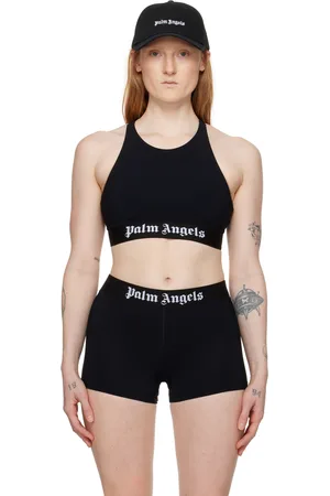 Palm Angels Black Crewneck Sport Bra