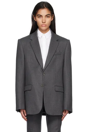 WARDROBE.NYC Gray Single-Breasted Blazer