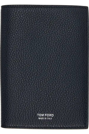 Tom Ford Navy Stamped Passport Holder