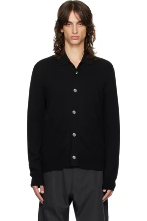 Comme des Garçons Black Buttoned Wool Cardigan