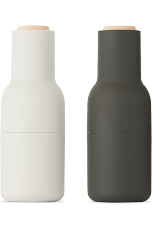 AUDO COPENHAGEN Black & Off-White Beech Bottle Grinders