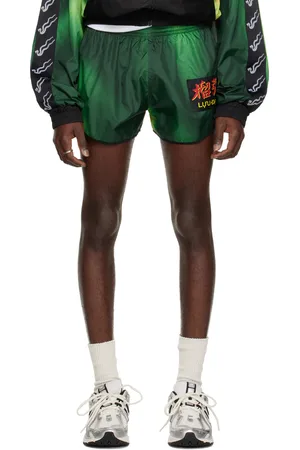LU’U DAN Green Retro Runner Shorts