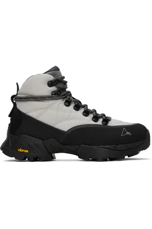 ROA Gray & Black Andreas Strap Boots