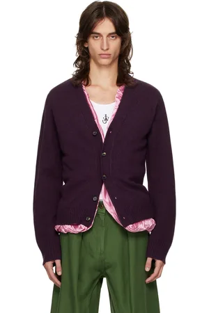 J.W.Anderson Purple Satin Lined Cardigan
