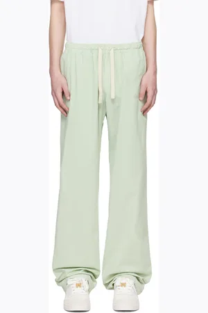 Palm Angels Green Embroidered Sweatpants