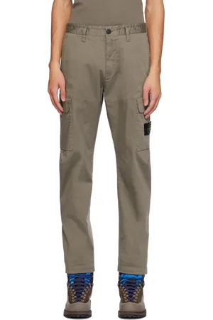 Stone Island Brown 33908 Organic Cotton Satin Cargo Pants