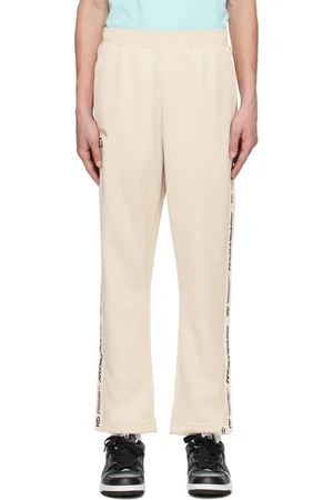 A Bathing Ape Beige Stripe Sweatpants