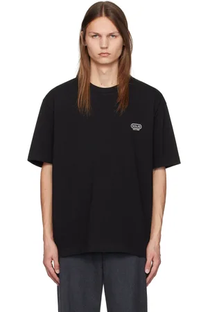 Solid Black Round Logo T-Shirt