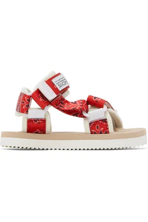 SUICOKE Kids Beige & Red DEPA-2 Sandals