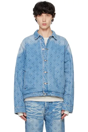 Who Decides War Blue Thread Plate Denim Jacket