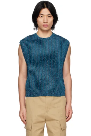 WOOYOUNGMI Blue Crewneck Vest