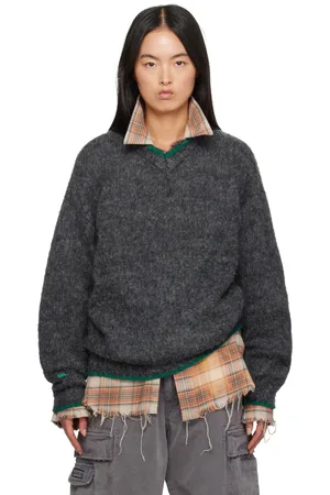 ERL Gray Pilling Overwashed Sweater