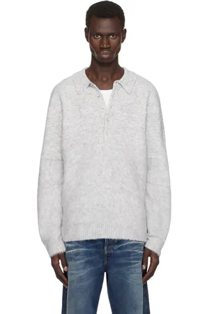 Helmut Lang Gray Apex Brushed Polo