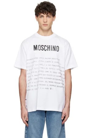Moschino White Message Print T-shirt