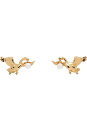 Moschino Gold Archive Goose Earrings