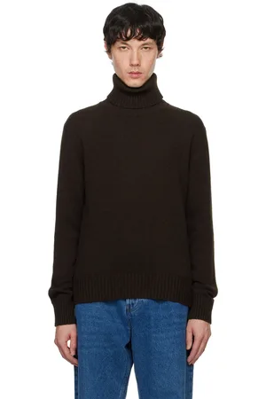 Ami Brown Cashmere Ami De Cœur Turtleneck