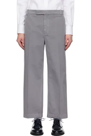 Thom Browne Gray Cotton Twill Utility Trousers