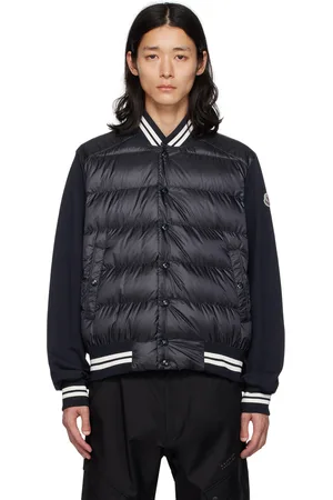 Moncler Navy Paneled Down Jacket