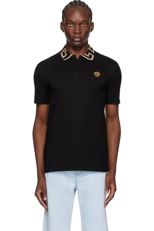 VERSACE Black Greca Polo