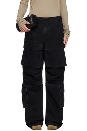 Entire Studios Black Heavy Denim Cargo Pants