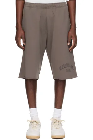 Maison Margiela Brown Varsity Print Shorts