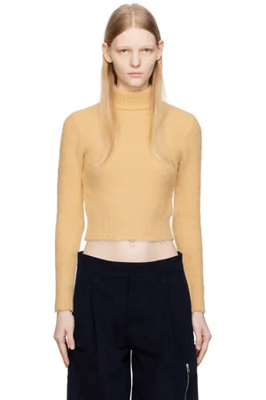 Ami Beige Brushed Turtleneck