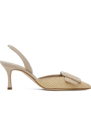 Manolo Blahnik Beige Mayslibi Heels