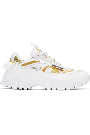 VERSACE White Hiker Low Top Sneakers