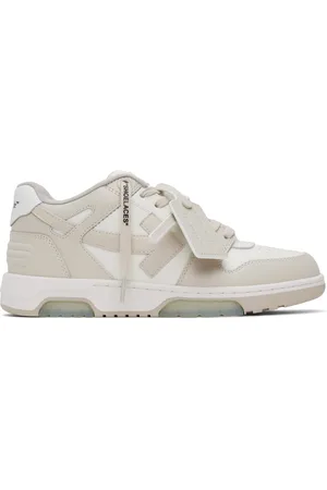 OFF-WHITE White & Beige Out Of Office Sneakers