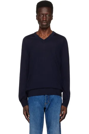 Paul Smith Navy V-Neck Sweater