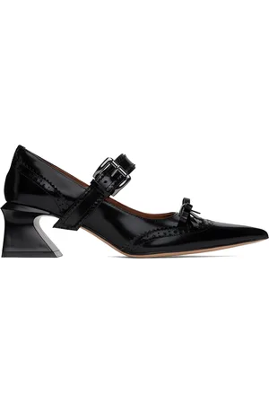 Shushu/Tong Black Bow Pointed Heels