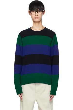 Guest In Residence Navy Stripe Sweater